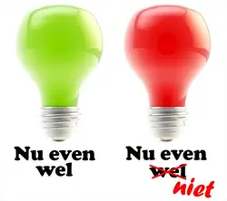 Logo von Nu even wel. Nu even niet.