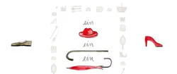 Logo : Ein Hut Ein Stock Ein Regenschirm