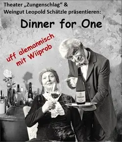 Logo von Dinner for One uff alemannisch mit Wiiprob