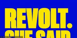 Logo von Revolt. She said. Revolt again.