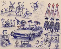 Logo : Don quichotte vers le futur