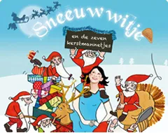 Logo van Sneeuwwitje en de 7 kerstmannetjes